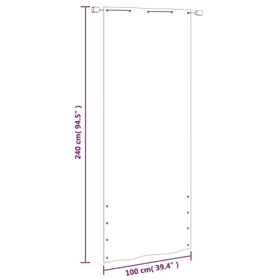 Écran de balcon Vert clair 100x240 cm Tissu Oxford - 6