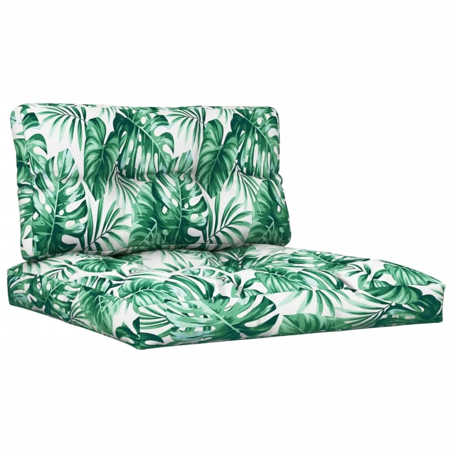 Coussins de palette lot de 2 motif de feuilles tissu - 2