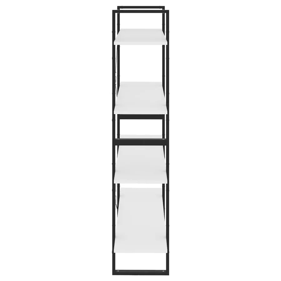 Bibliothèque à 4 niveaux blanc 100x30x140 cm bois d'ingénierie - 6