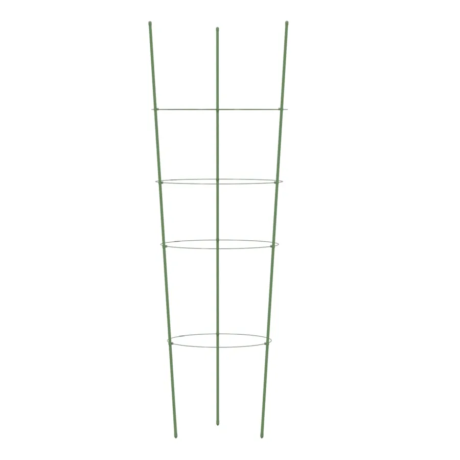 Supports pour plantes de jardin 4 anneaux 5pcs Vert 90 cm Acier - 5
