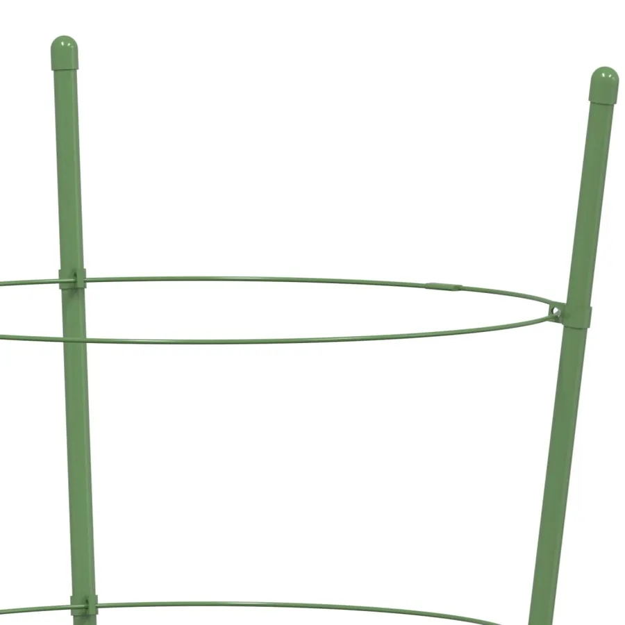 Supports pour plantes de jardin 4 anneaux 5pcs Vert 90 cm Acier - 7
