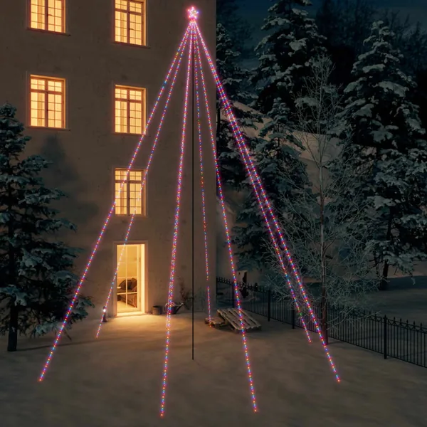 Sapin de Noël à LED Int/Extérieur 1300 LED colorées 8 m
