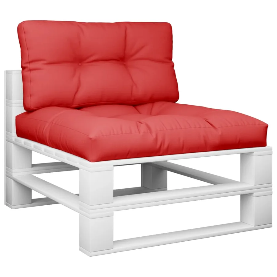 Coussins de palette lot de 2 rouge tissu - 3