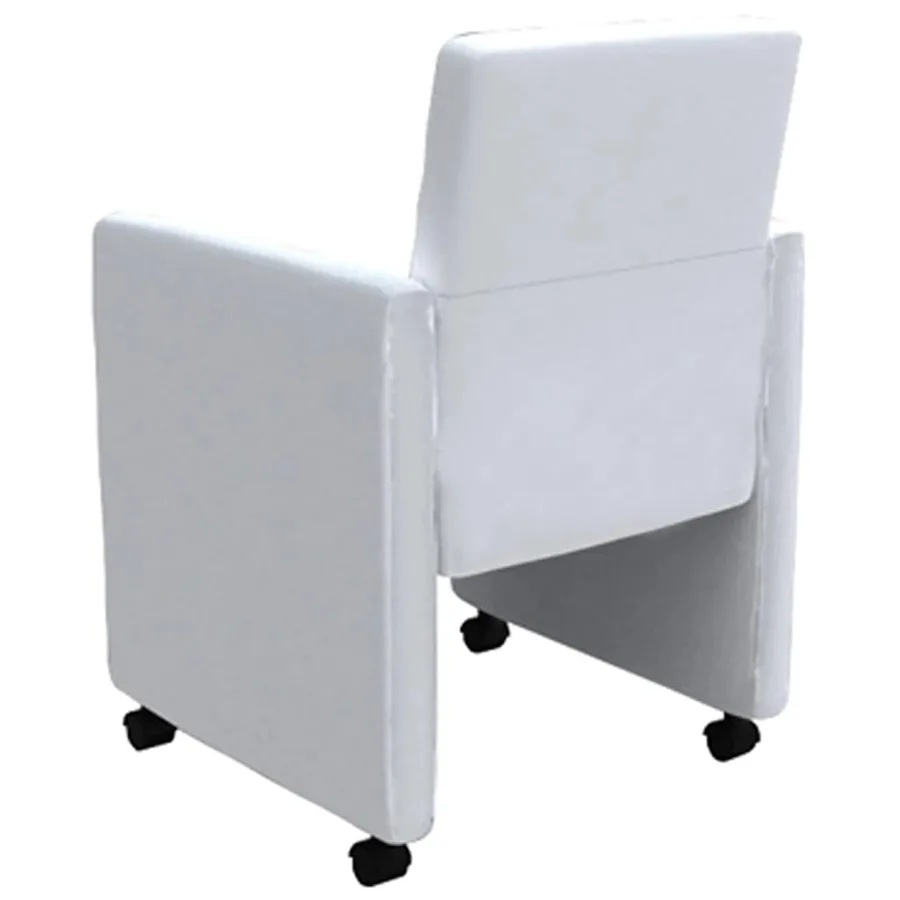 Chaises à manger lot de 6 blanc similicuir - 6