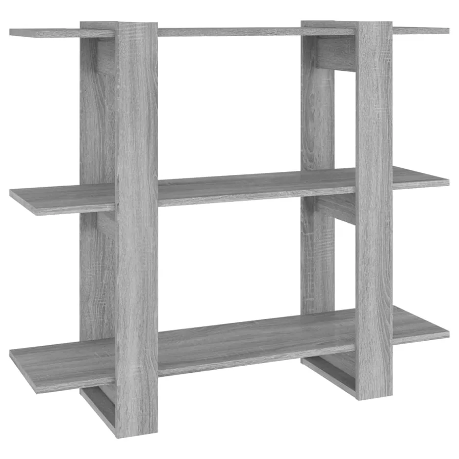 Bibliothèque/Séparateur de pièce Sonoma gris 100x30x87 cm - 2