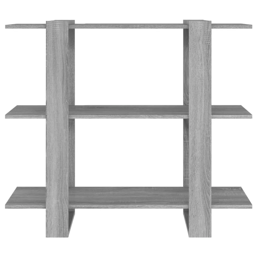 Bibliothèque/Séparateur de pièce Sonoma gris 100x30x87 cm - 3