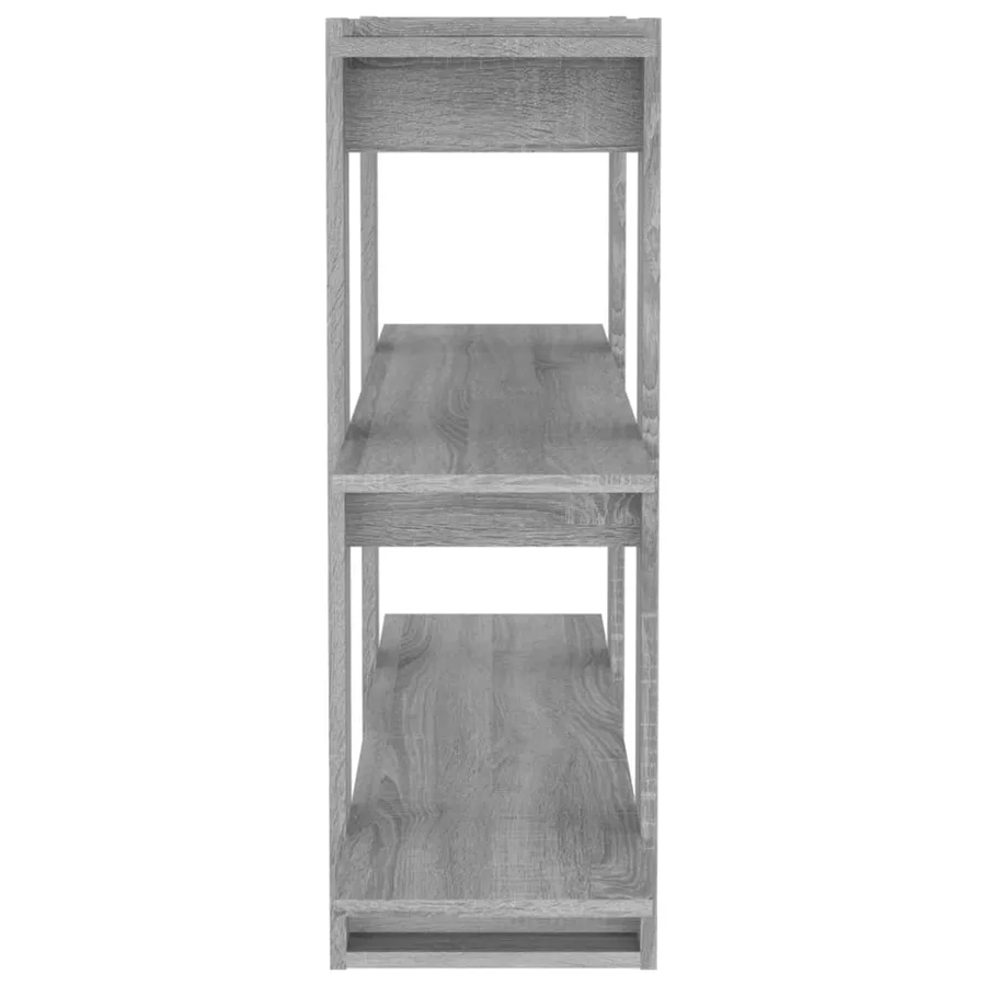 Bibliothèque/Séparateur de pièce Sonoma gris 100x30x87 cm - 4