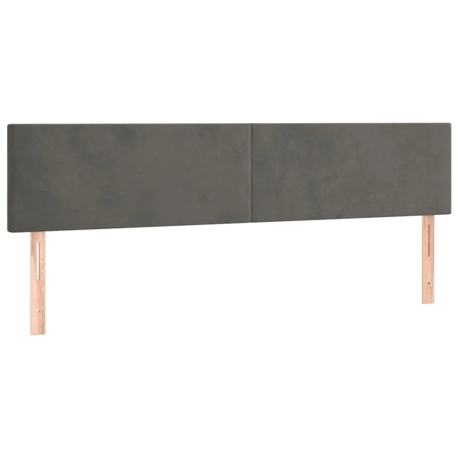 Têtes de lit Gris foncé 200x5x78/88 cm Velours - 2