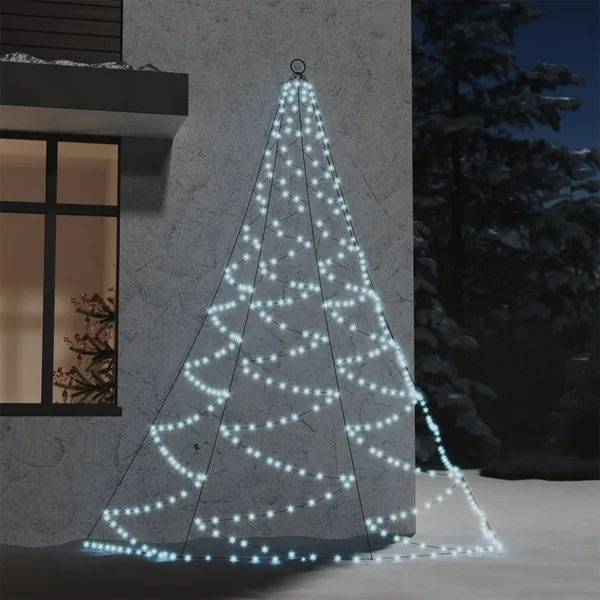 Arbre mural avec crochet métallique 260 LED blanc froid 3 m