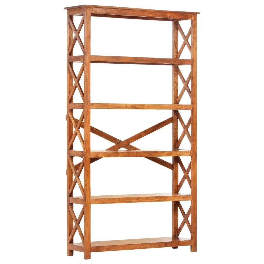 Bibliothèque 100x30x180cm Bois massif d'acacia et finition miel - 9