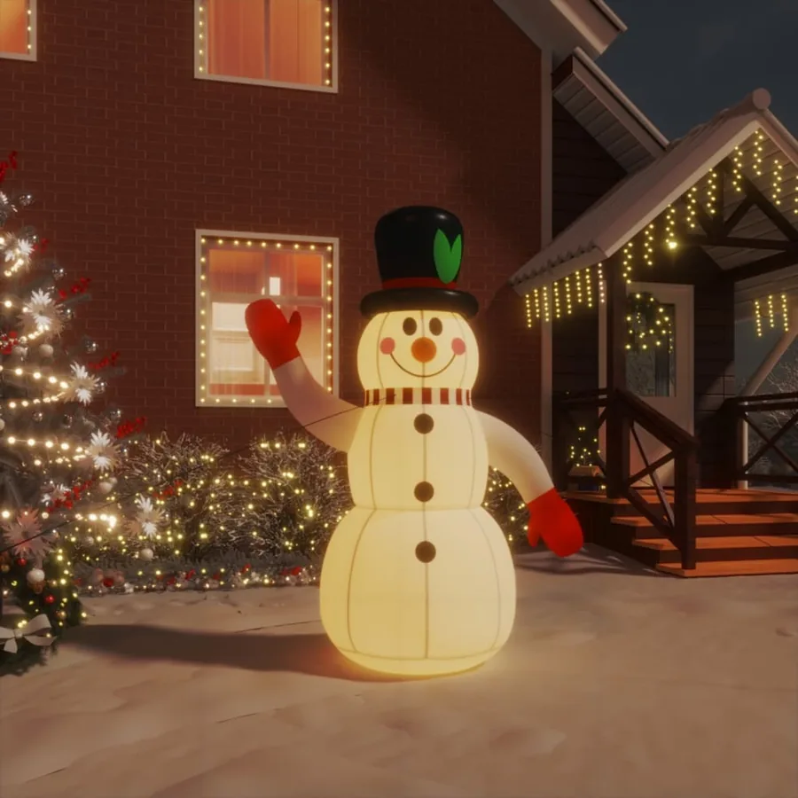Bonhomme de neige gonflable avec LED 120 cm