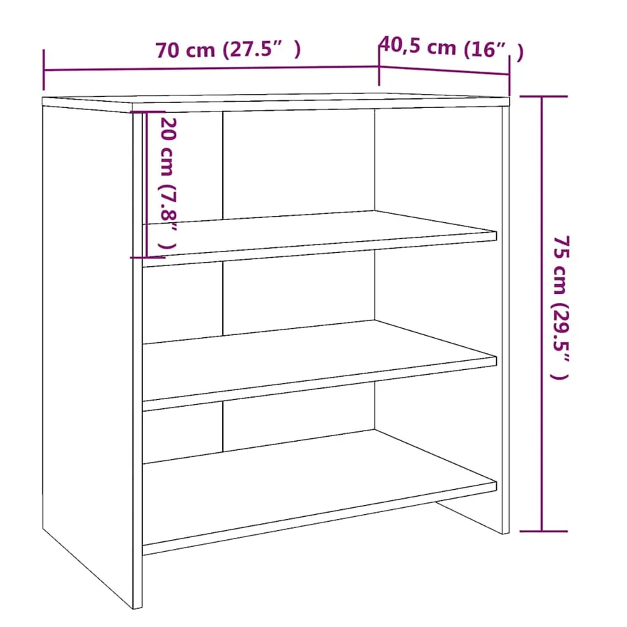 Buffets 2 pcs Chêne fumé Bois d'ingénierie - 7