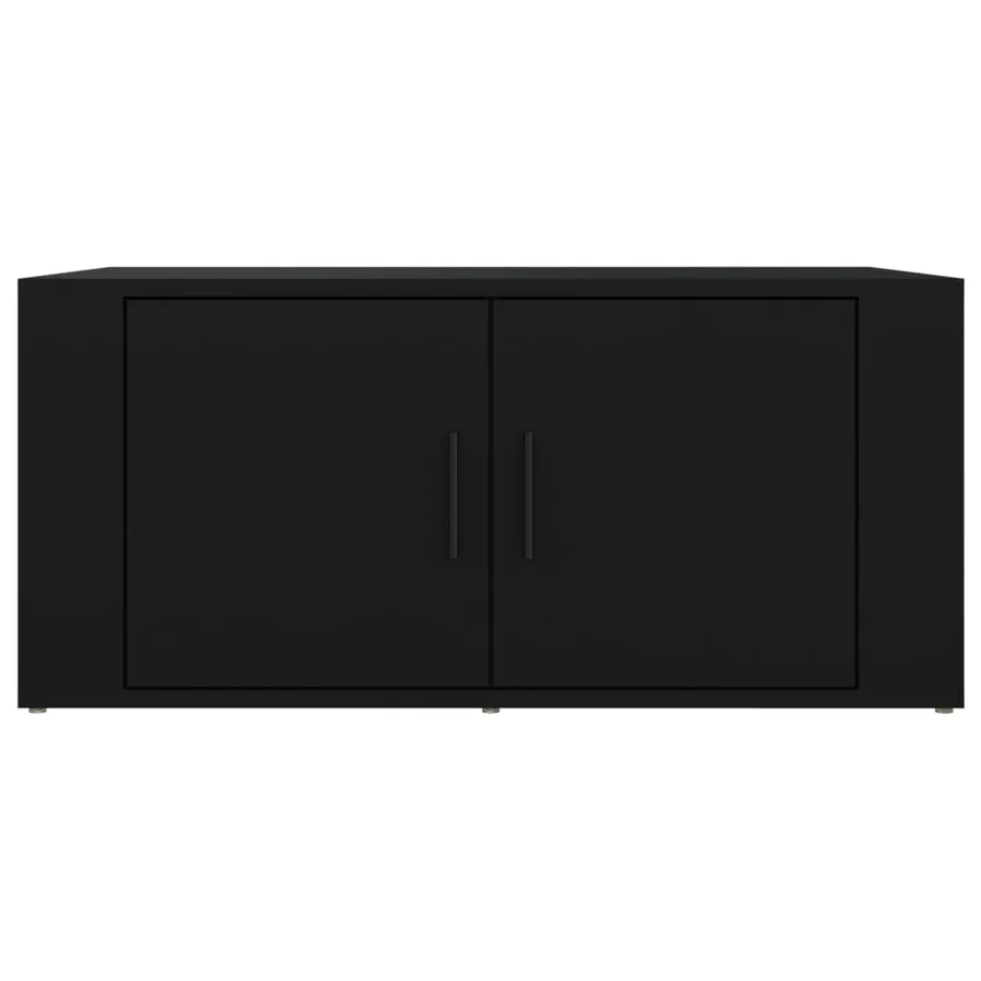 Table basse Noir 80x50x36 cm Bois d'ingénierie - 5