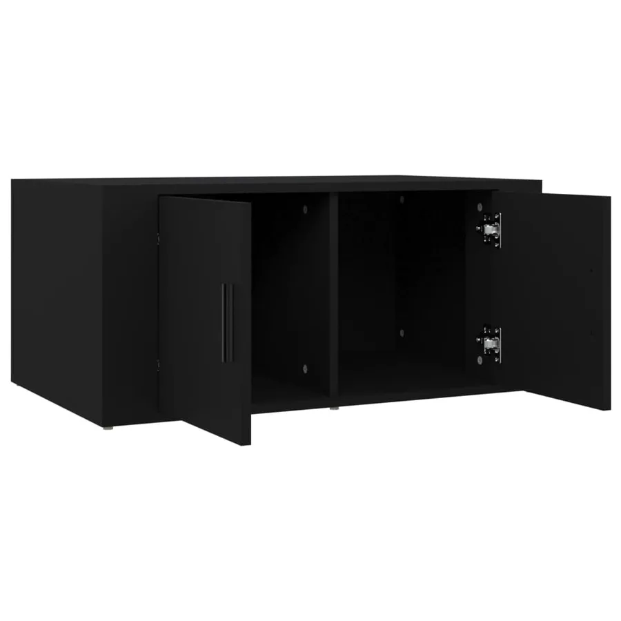 Table basse Noir 80x50x36 cm Bois d'ingénierie - 6
