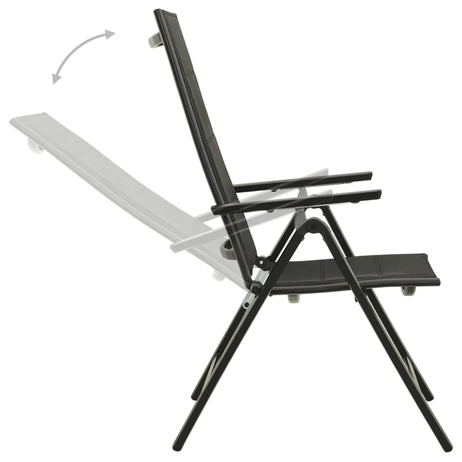 Ensemble de bistro 5 pcs noir et anthracite - 8