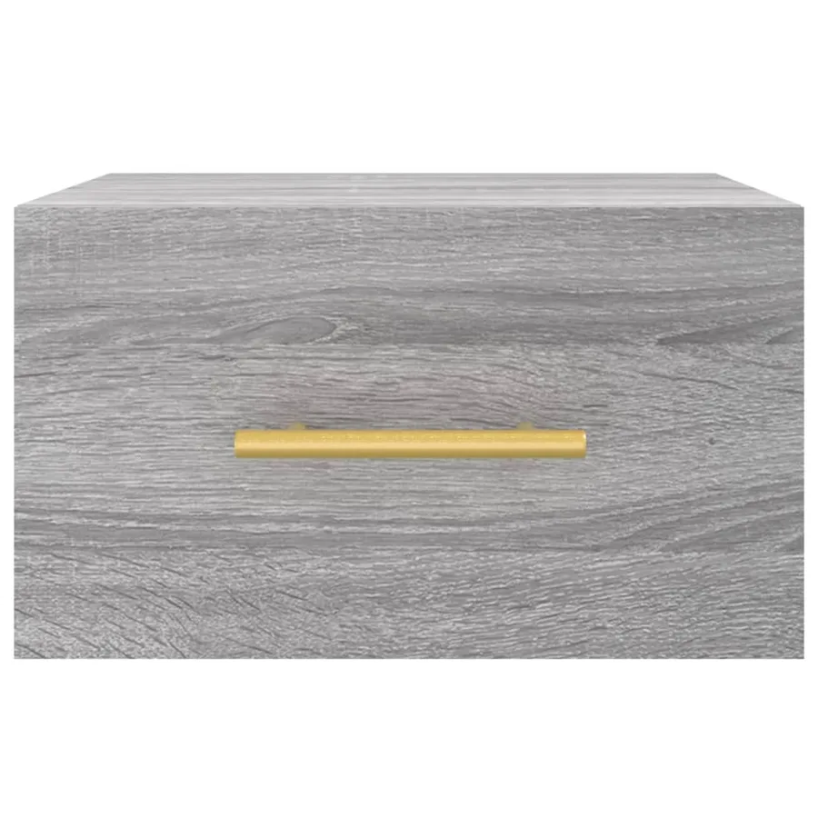 Tables de chevet murales 2 pcs sonoma gris 35x35x20 cm - 6