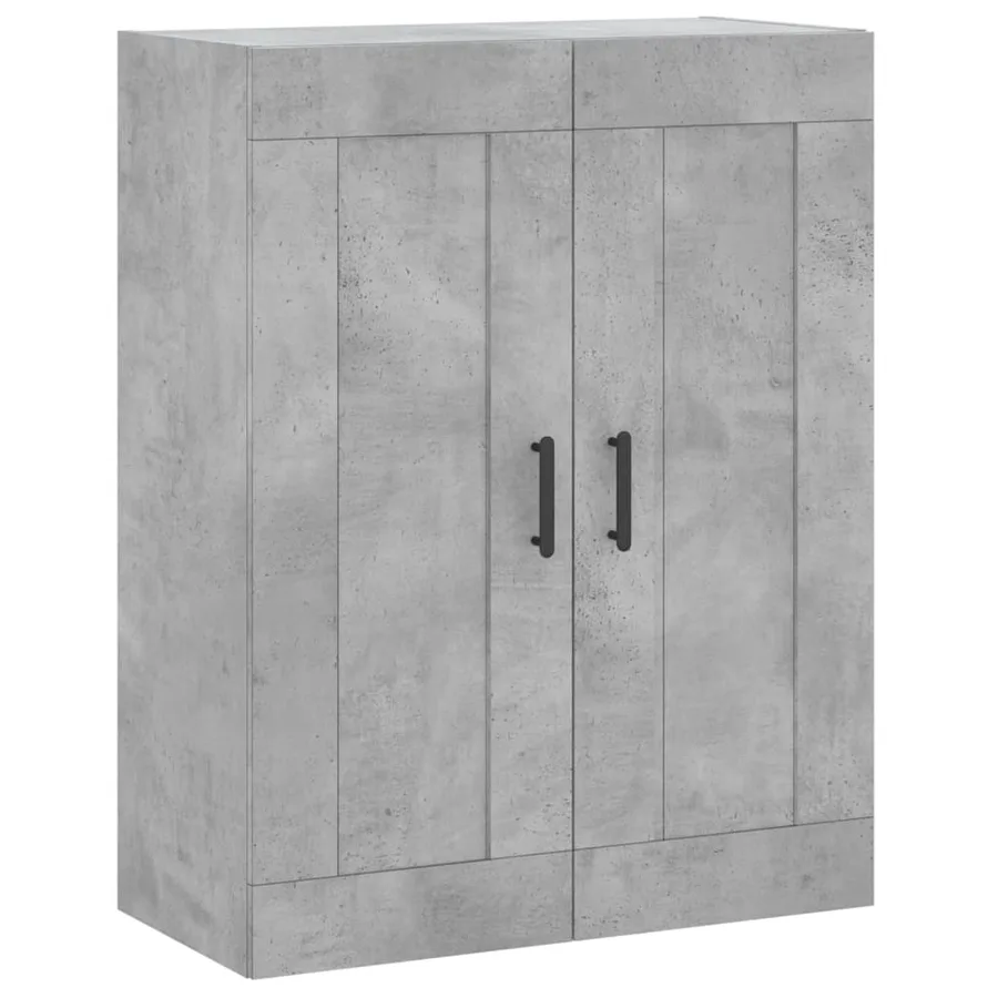Buffet haut Gris béton 69,5x34x180 cm Bois d'ingénierie - 6