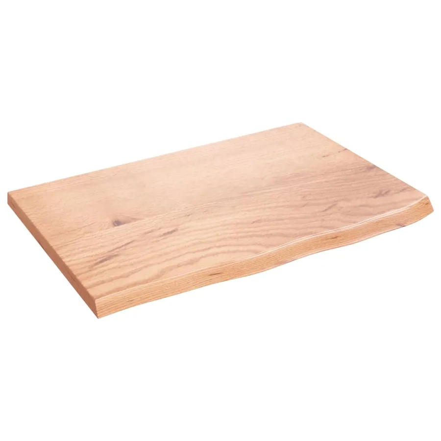 Étagère murale marron clair 60x40x2 cm bois chêne massif traité - 2