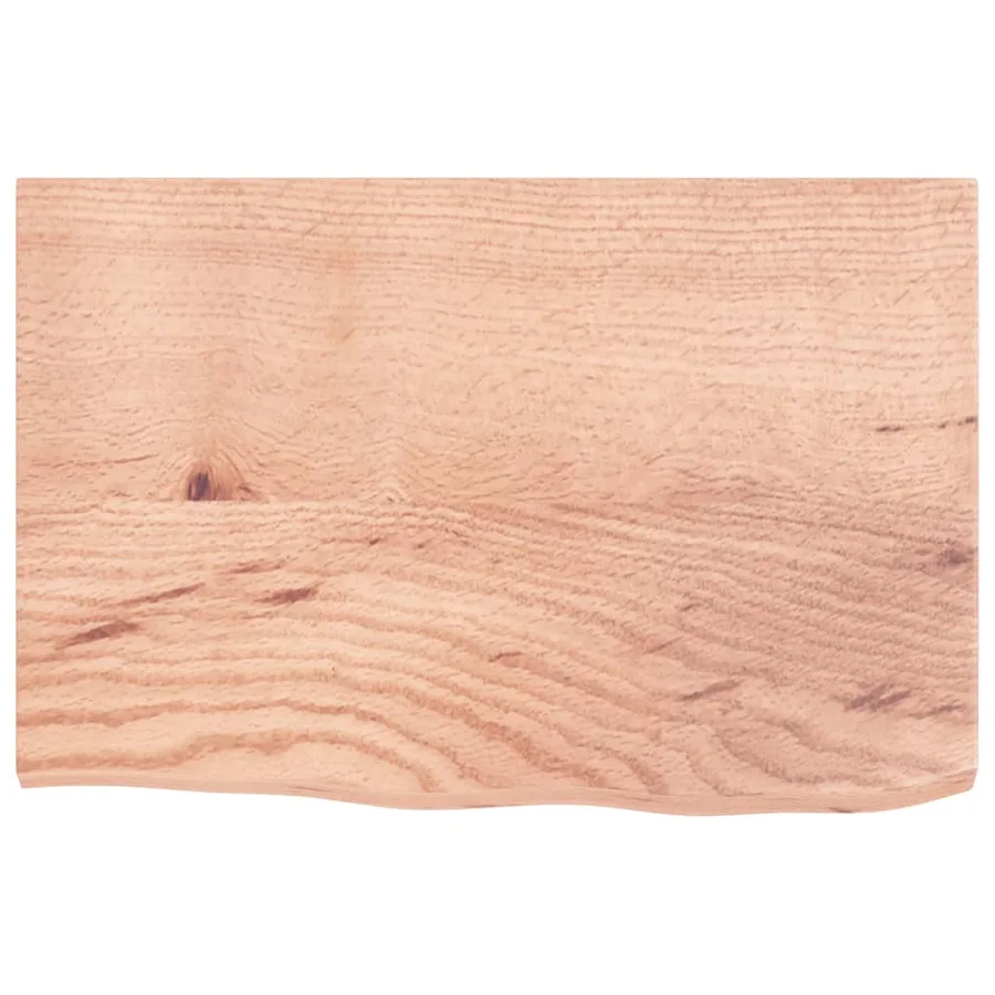 Étagère murale marron clair 60x40x2 cm bois chêne massif traité - 4