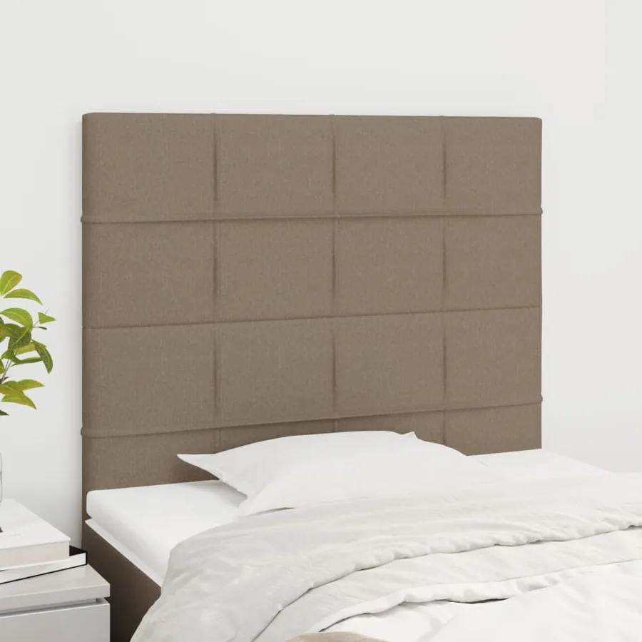 Tête de lit Taupe 100x5x118/128 cm Tissu