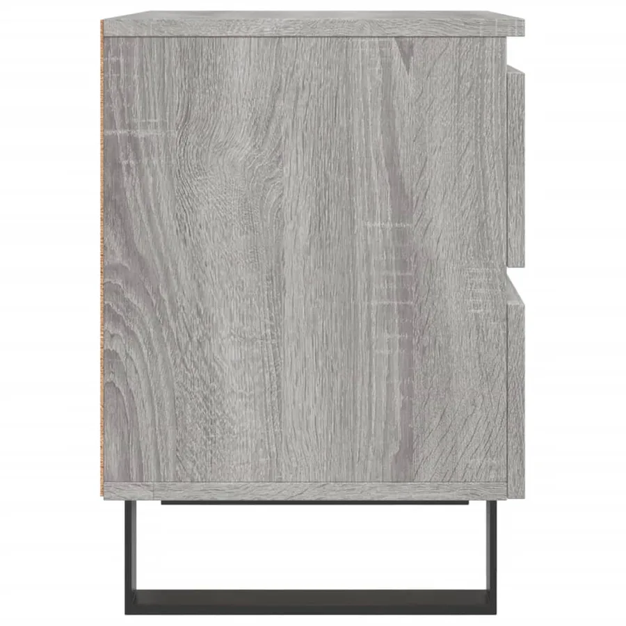 Tables de chevet 2 pcs sonoma gris 40x35x50 cm bois ingénierie - 7