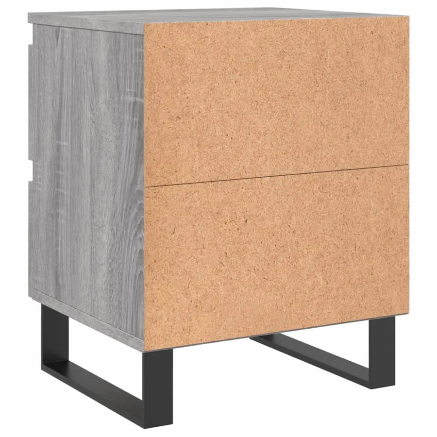 Tables de chevet 2 pcs sonoma gris 40x35x50 cm bois ingénierie - 8