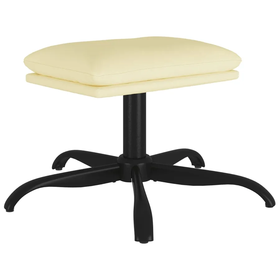 Repose-pied Crème 60x60x36 cm Similicuir - 2