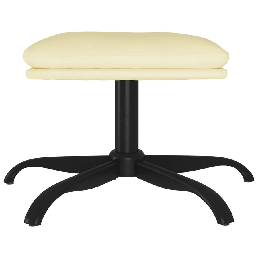 Repose-pied Crème 60x60x36 cm Similicuir - 3