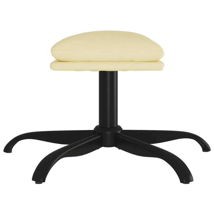 Repose-pied Crème 60x60x36 cm Similicuir - 4