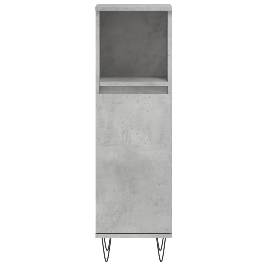 Armoire de salle de bain gris béton 30x30x100 cm - 5