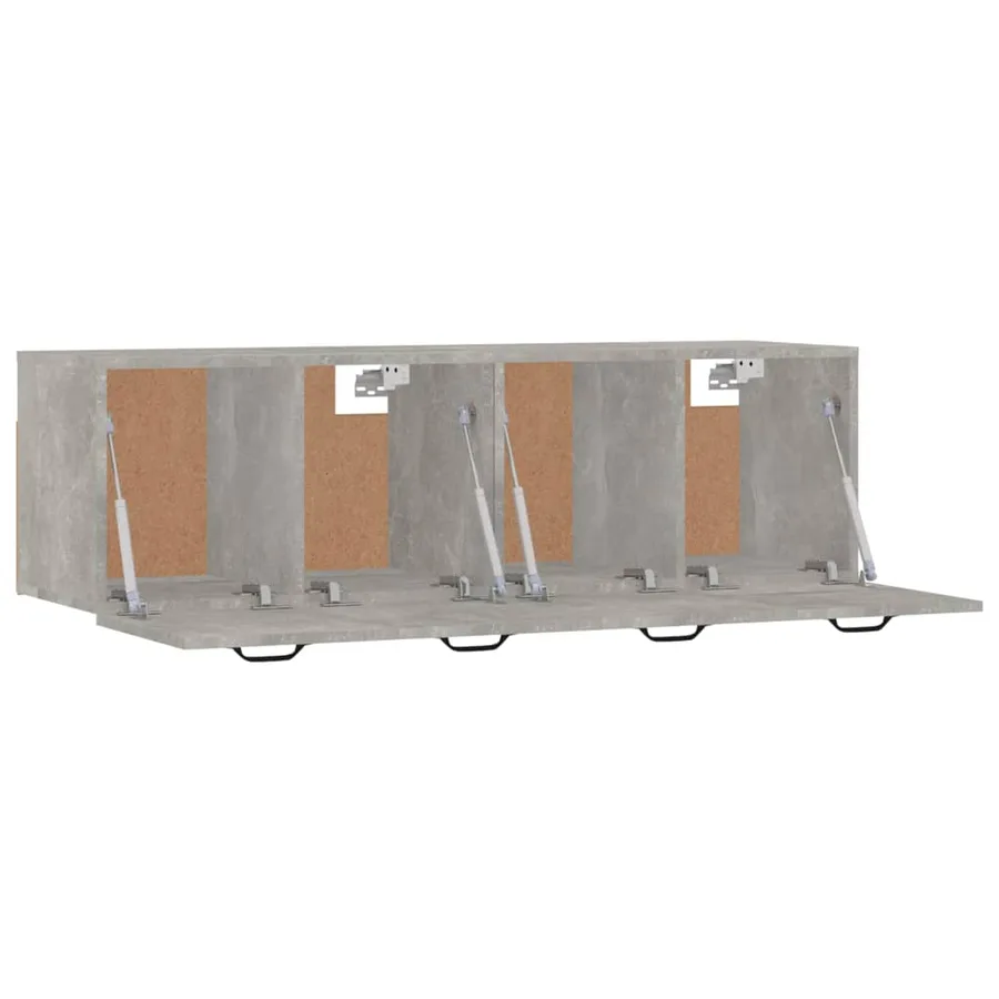Armoires murales 2pcs Gris béton 80x35x36,5cm Bois d'ingénierie - 5