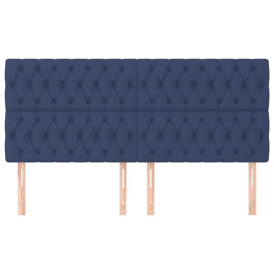 Tête de lit Bleu 180x7x118/128 cm Tissu - 3