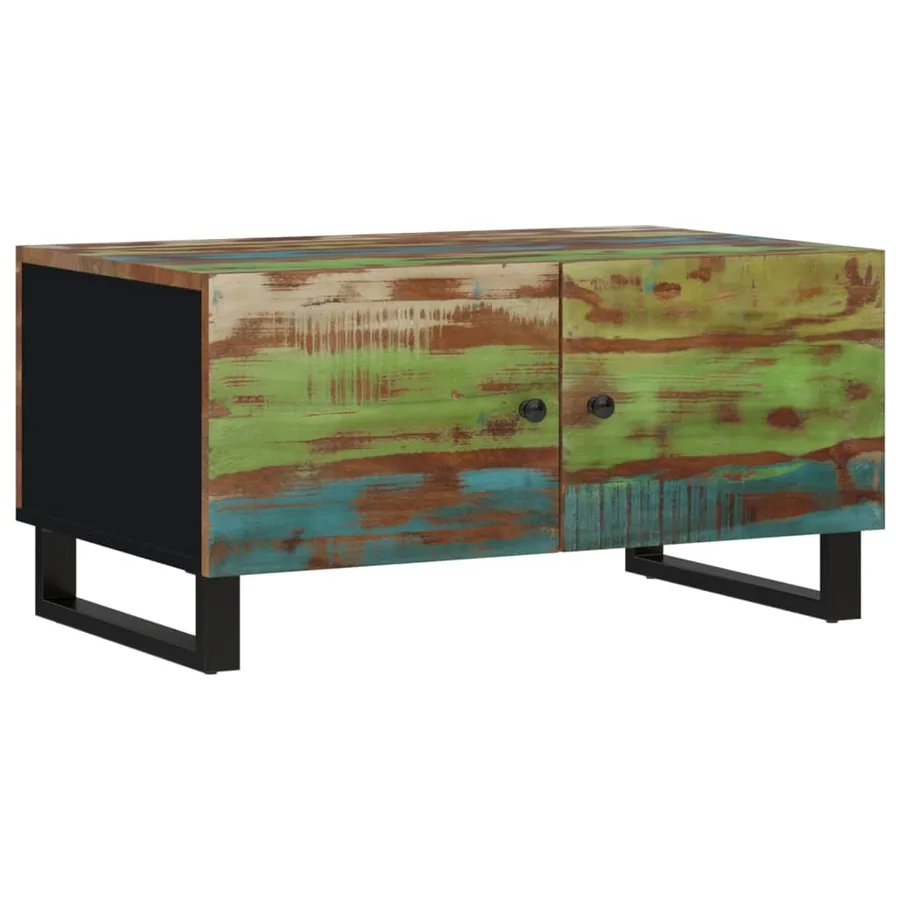 Table basse 80x50x40 cm Bois de récupération et d'ingénierie - 10