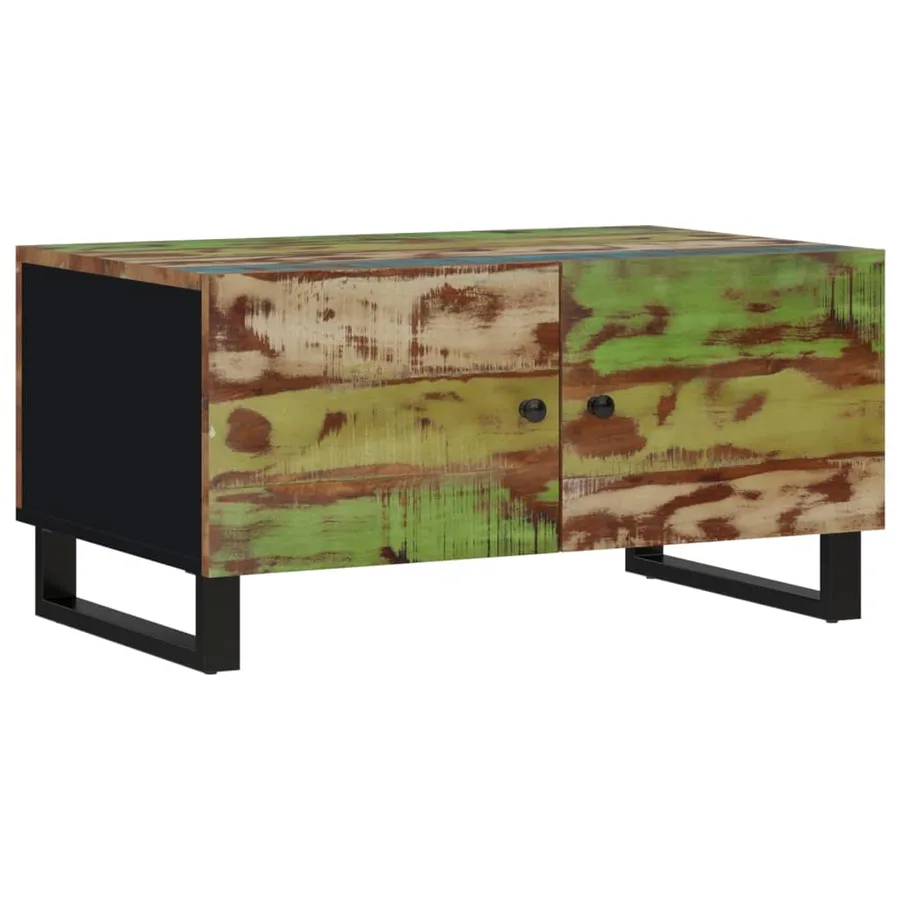 Table basse 80x50x40 cm Bois de récupération et d'ingénierie - 13