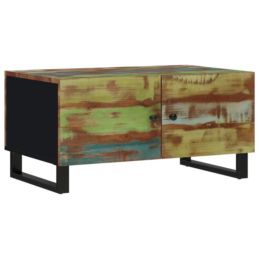 Table basse 80x50x40 cm Bois de récupération et d'ingénierie - 2