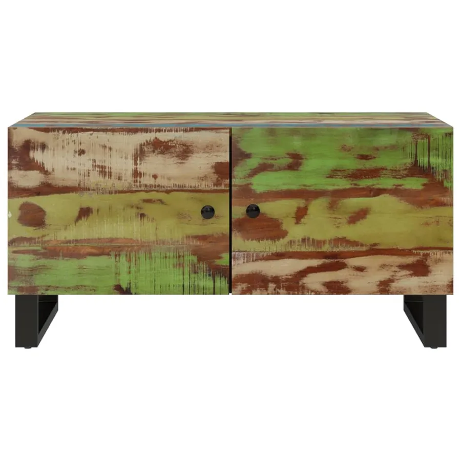 Table basse 80x50x40 cm Bois de récupération et d'ingénierie - 4
