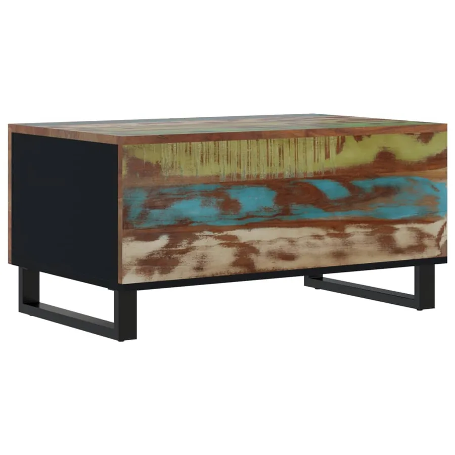 Table basse 80x50x40 cm Bois de récupération et d'ingénierie - 6