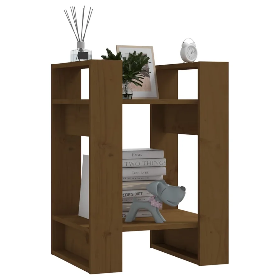 Bibliothèque/Séparateur de pièce Marron miel 41x35x57 cm Pin - 7