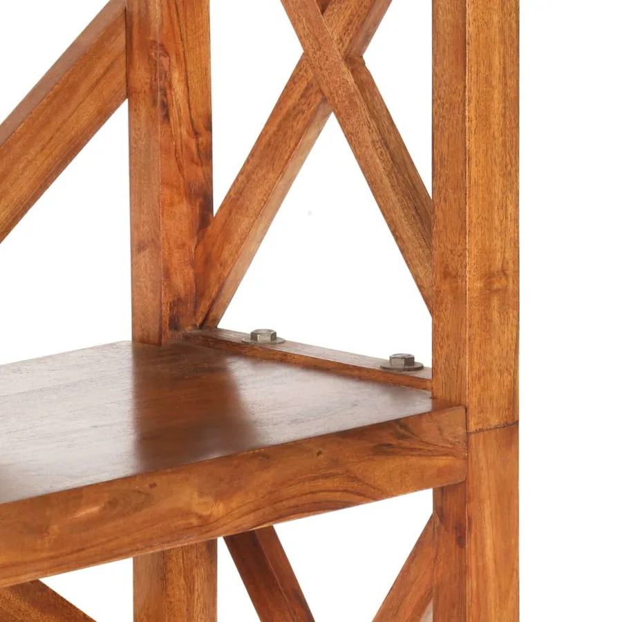 Bibliothèque 60x30x160 cm Bois massif d'acacia et finition miel - 5