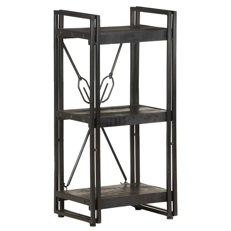 Bibliothèque à 3 niveaux 40x30x80 cm Bois de manguier massif - 8