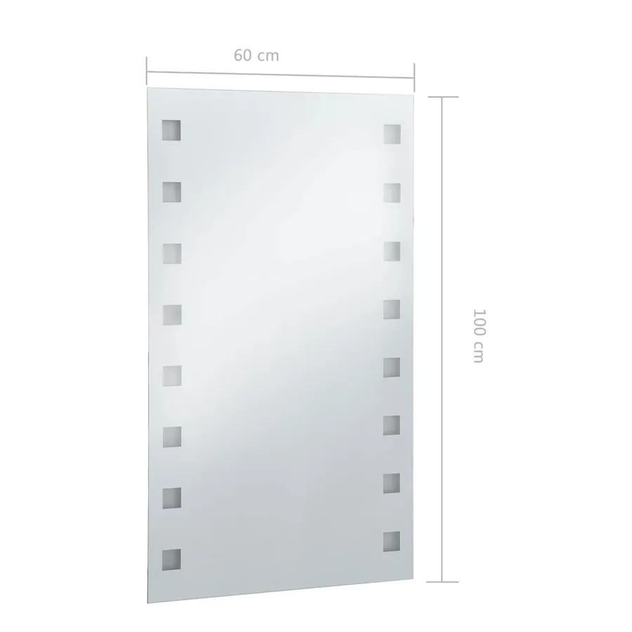 Miroir mural à LED pour salle de bains 60x100 cm - 8