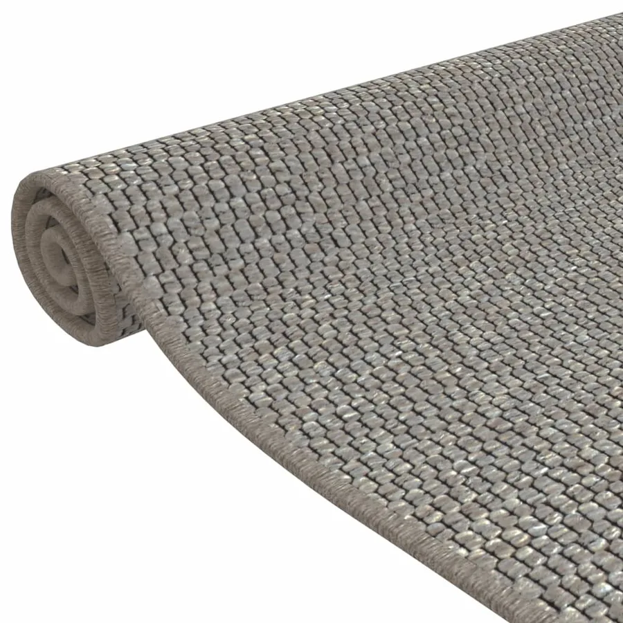 Tapis de couloir aspect sisal argenté 50x100 cm - 5