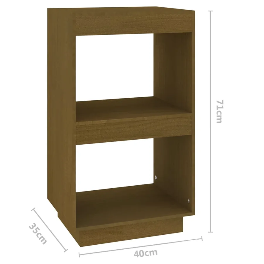 Bibliothèque Marron miel 40x35x71 cm Bois de pin massif - 8