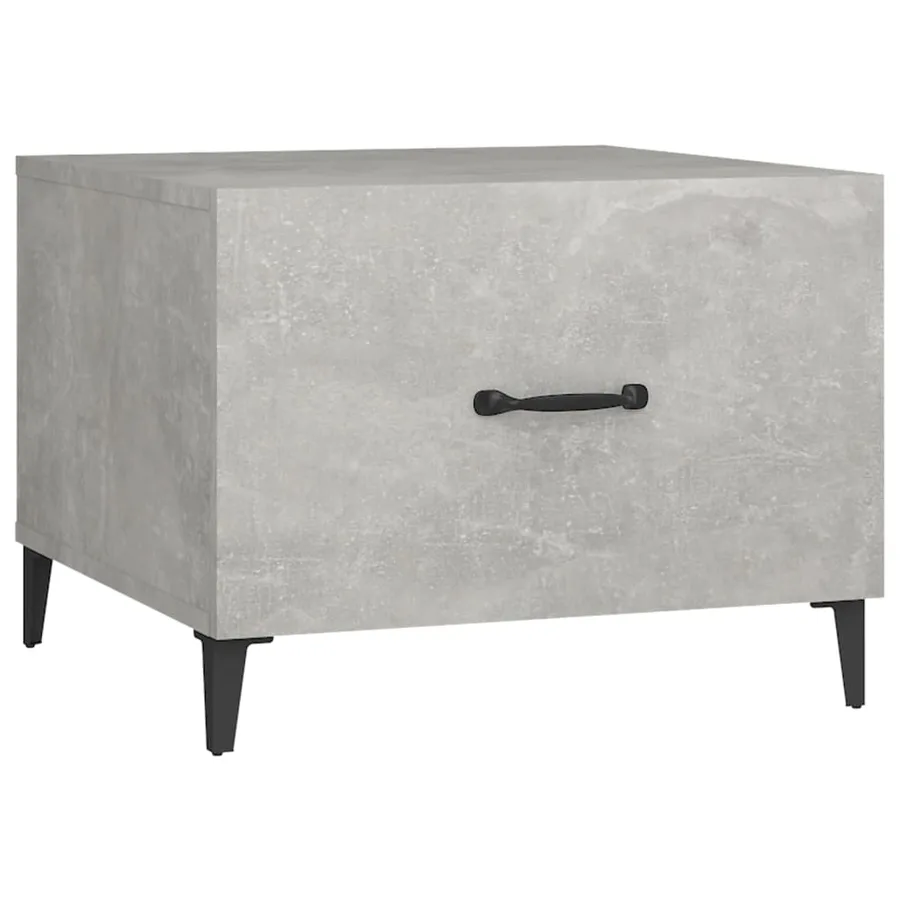 Table basse avec pieds en métal Gris béton 50x50x40 cm - 2