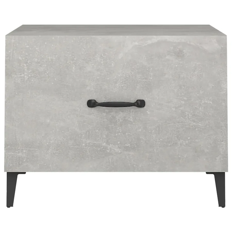 Table basse avec pieds en métal Gris béton 50x50x40 cm - 6