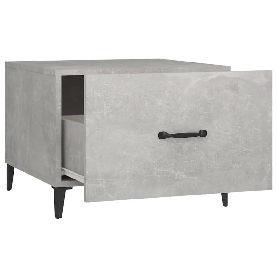 Table basse avec pieds en métal Gris béton 50x50x40 cm - 8