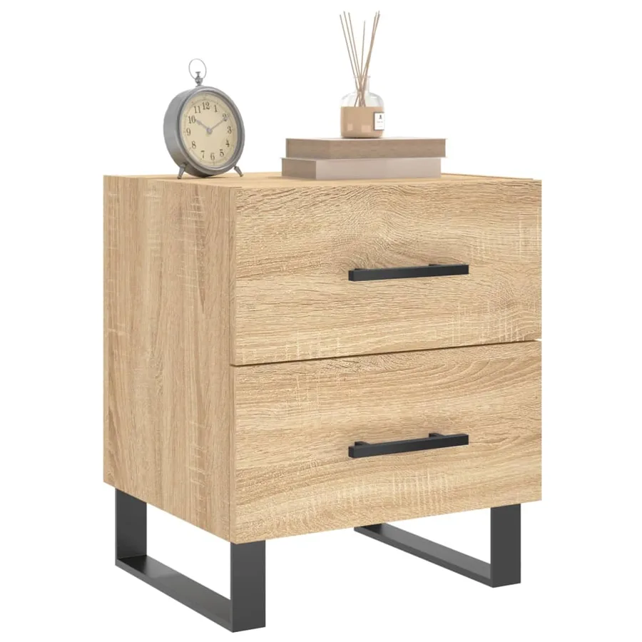 Tables de chevet 2 pcs chêne sonoma 40x35x47,5 cm - 3