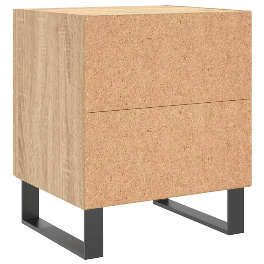 Tables de chevet 2 pcs chêne sonoma 40x35x47,5 cm - 9