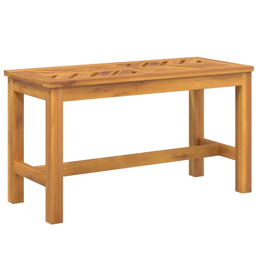 Banc de jardin 80 cm bois massif d'acacia - 2