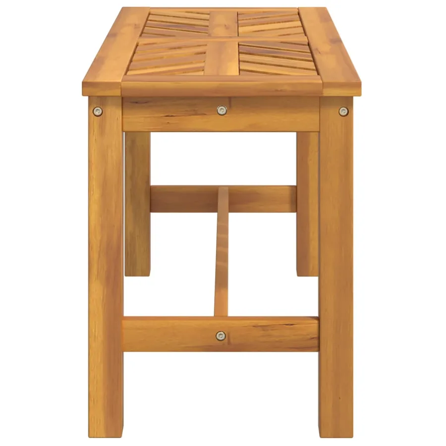 Banc de jardin 80 cm bois massif d'acacia - 4